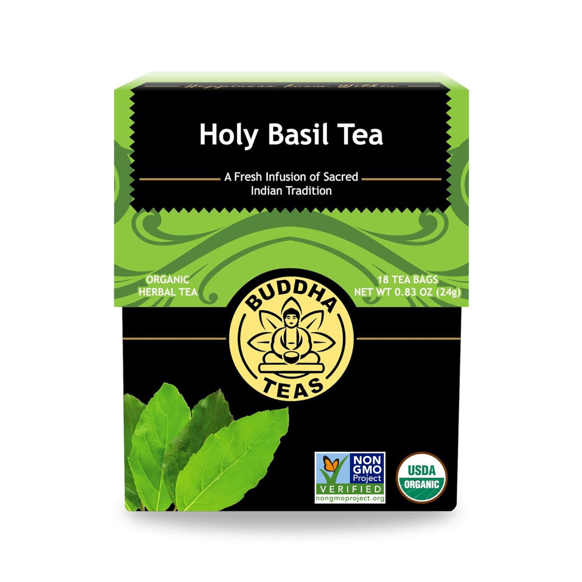 Buddha Teas Organic Holy Basil Tea - Herbal Tea, Caffeine Free