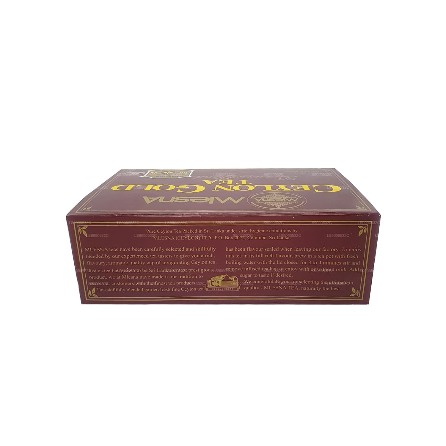 Mlesna Ceylon Gold Tea Luxury Blend -Premium quality 100 tea Bags 200g (7.05 Oz)