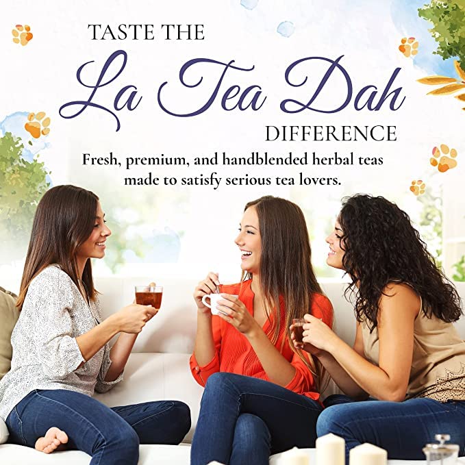 Sweet Dreams Lavender Chamomile Tea for Kids by La Tea Dah, Children's Sleepy Tea Bags with Chamomile Flowers, Lavender, Mint, & Lemongrass, Tea Party Supplies, Slumber Land (12 Decaf Tea Bags)