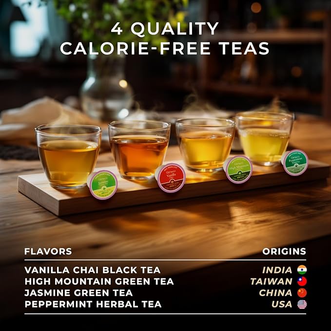 Gya Tea Co Evening Calm Tea Pod Collection Gift Set (16 Count) - Different Flavors Assorted Variety Pack
