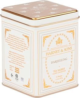 Harney & Sons Darjeeling Black Tea, 20 Sachets of Black Tea | Classic Collection, 20 sachet tin