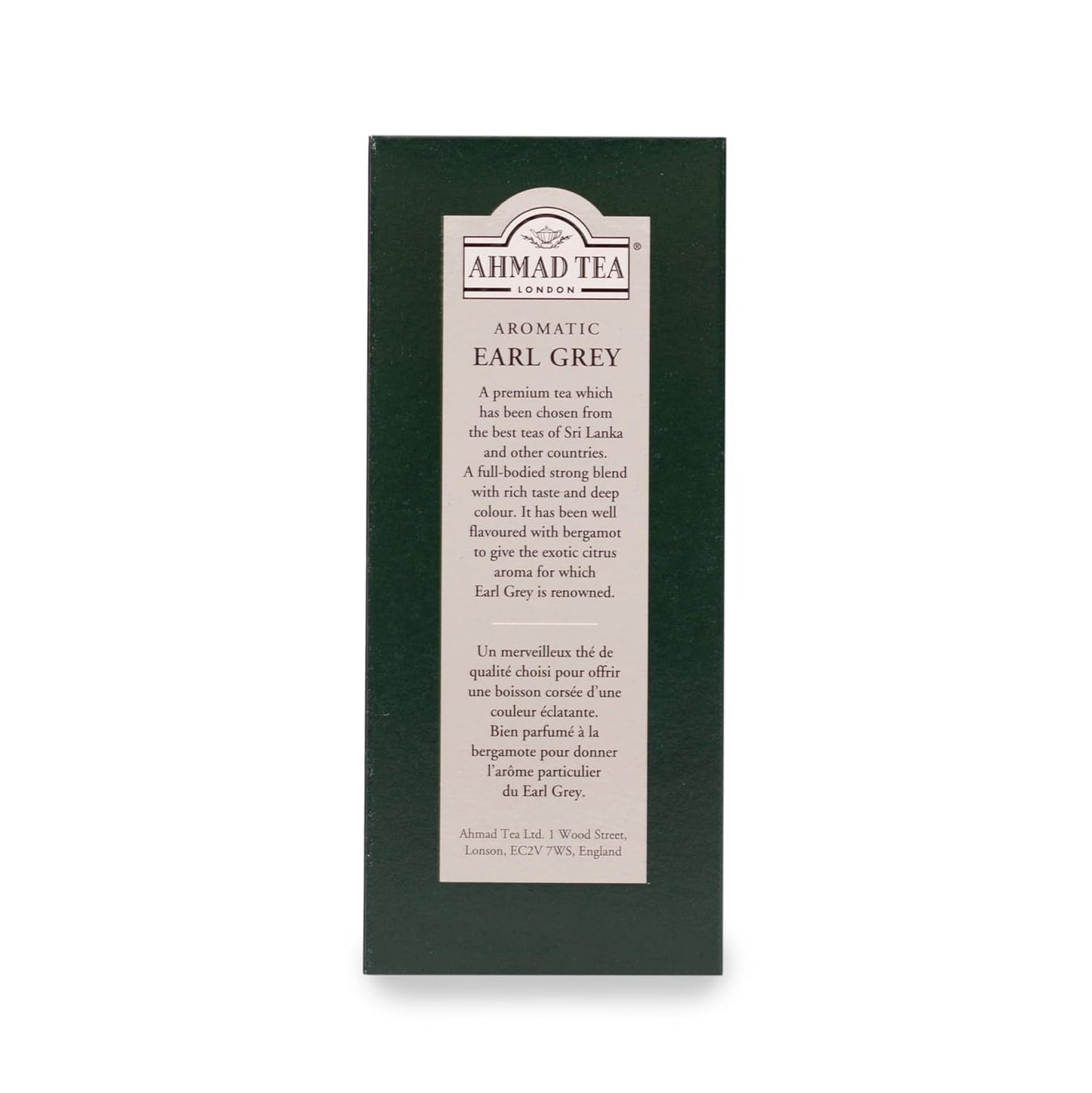 Ahmad Tea Black Tea, Earl Grey Aromatic Loose Leaf, 454g - Caffeinated and Sugar-Free