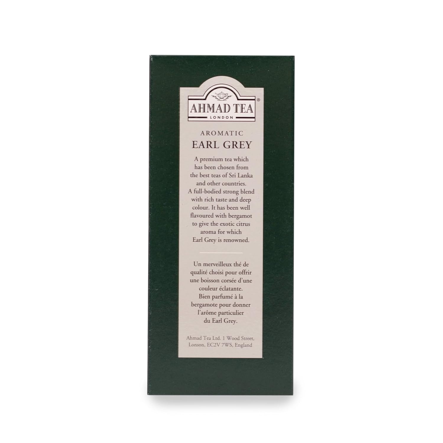 Ahmad Tea Black Tea, Earl Grey Aromatic Loose Leaf, 454g - Caffeinated and Sugar-Free