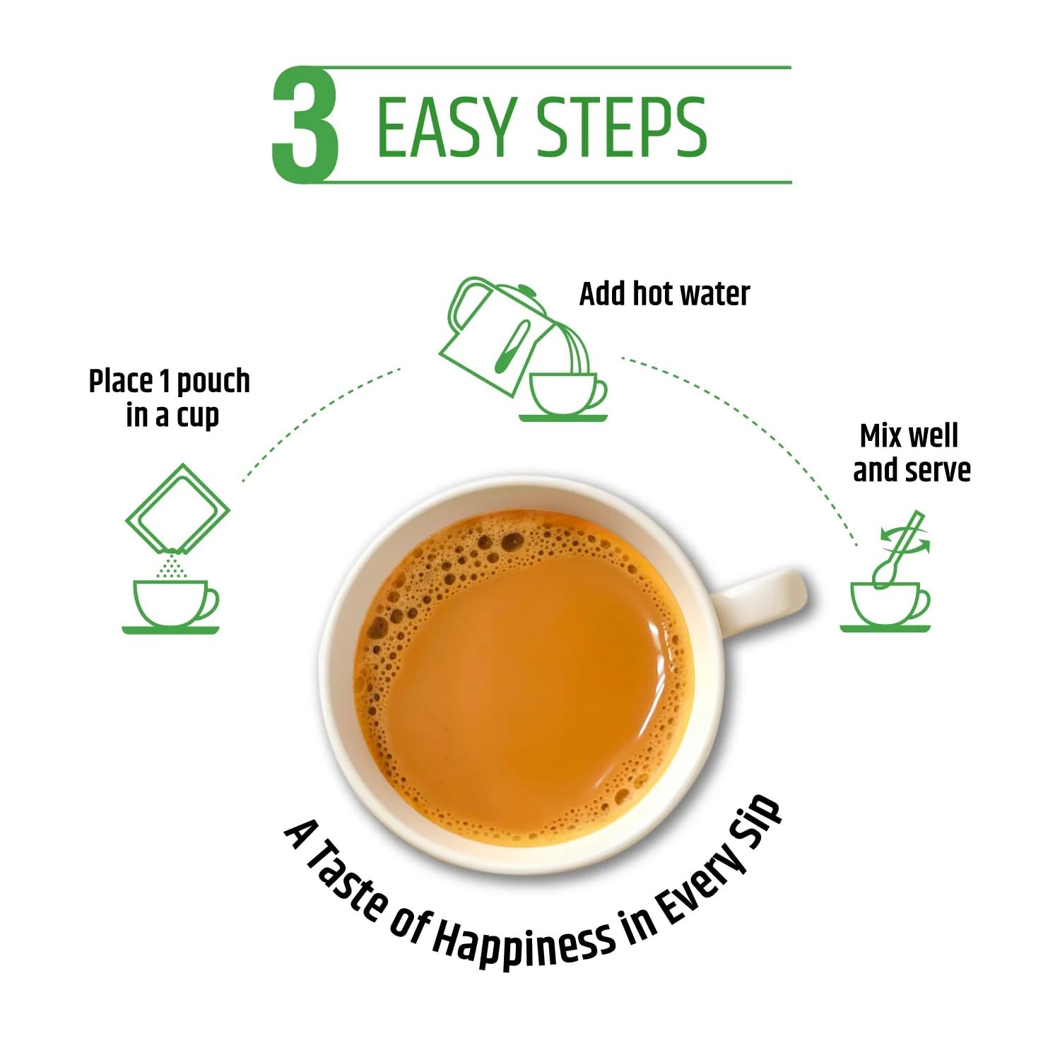 QuikTea Instant Plain Chai Tea Latte – 20 Count, pure chai taste, nothing more, nothing less, low Caffeine, No artificial colors, flavors or preservatives – Just Add Hot Water, Kosher, non-GMO