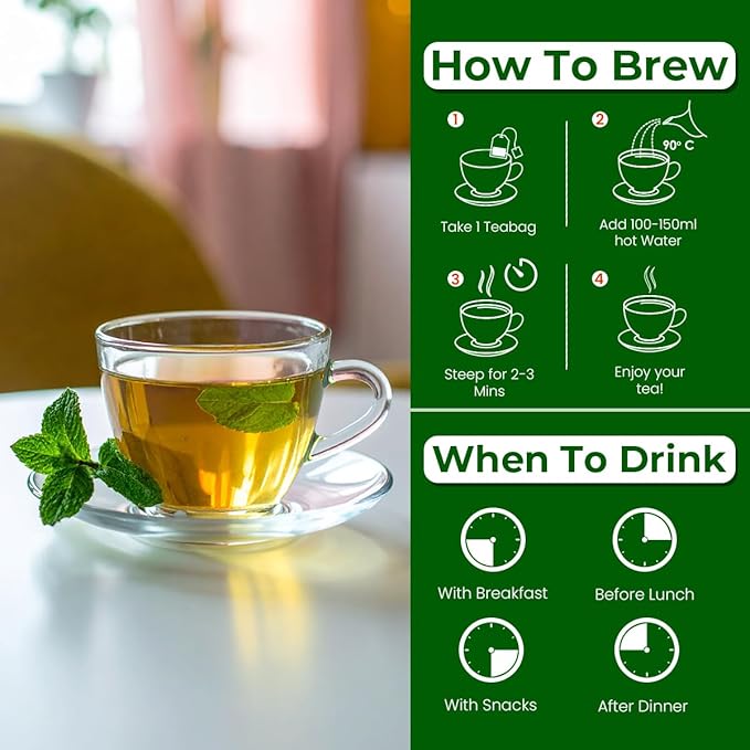 Blue TEA - Peppermint Tea - 100 Count - Plant Based Tea Bag, Black Deals Friday 2025, Supports Digestion, Antioxidant Rich