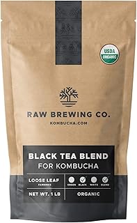 Kombucha.com Certified Organic Loose Leaf Tea - Kombucha Brewing Blends (Black Tea Blend, 8 Ounce). Makes up to 25 gallons.