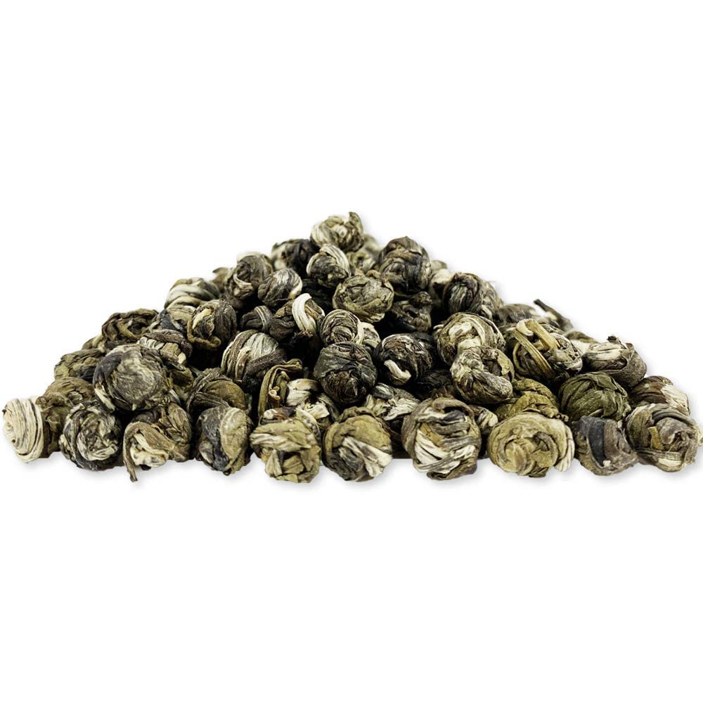 TIAN HU SHAN Jasmine Dragon Pearls Green Tea Loose Leaf 4oz *4tin