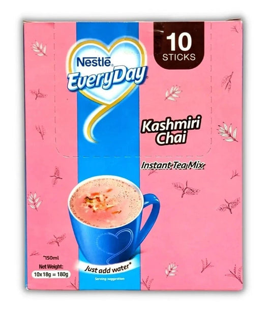 Nestlé Everyday Instant Pink Tea Mix (Kashmiri Chai) – Authentic Pink Chai, 10 Stick Sachets