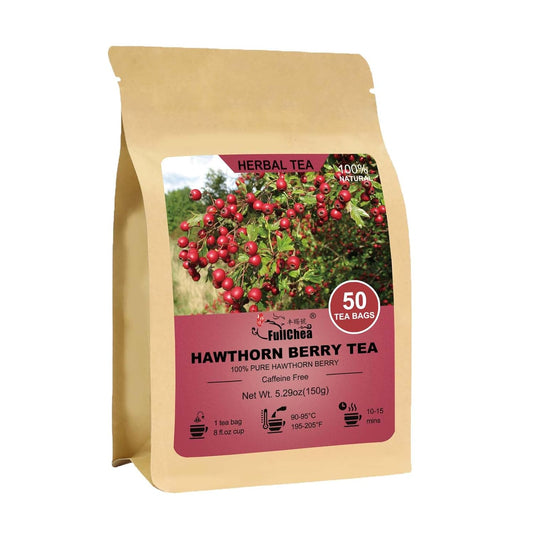FullChea - Hawthorn Berry Tea Bags, 50 Count, Dried Hawthorn Berries