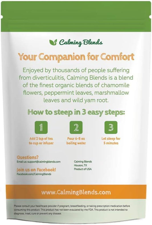 CALMING BLENDS Tea Bundle Pack | Diverticulitis, Morning Comfort Tea, Probiotic Infuser | Supports Complete Digestive Health