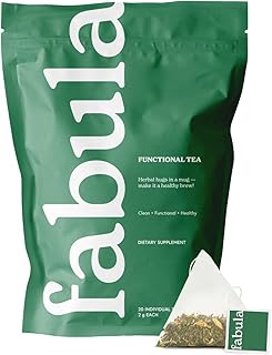 Fabula Menopause Herbal Tea – Organic Herbal Blend for Menopause Support, with Peppermint, Lemon Balm & Black Cohosh – Caffeine-Free, Stress Relief, 20 Biodegradable Sachets