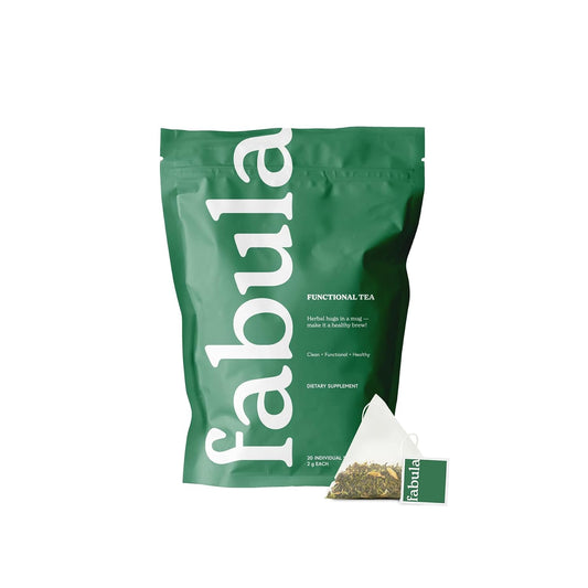Fabula Organic Herbal Tea – Peppermint, Lemon Balm & Black Cohosh – Caffeine-Free, 20 Sachets