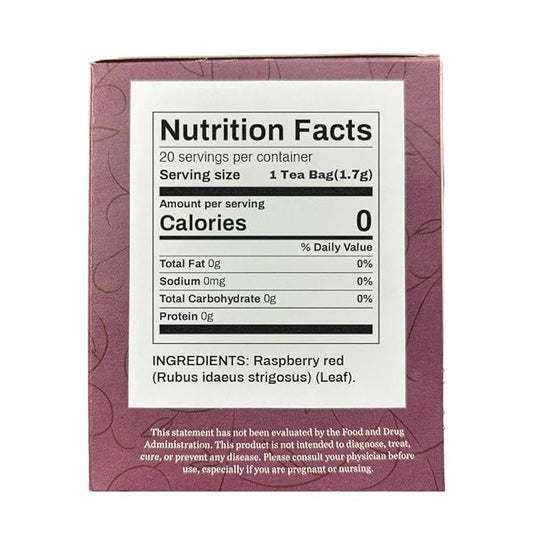 Organic Positively Botanicals Company, Raspberry Leaf Herbal Tea Bags, 20 Count