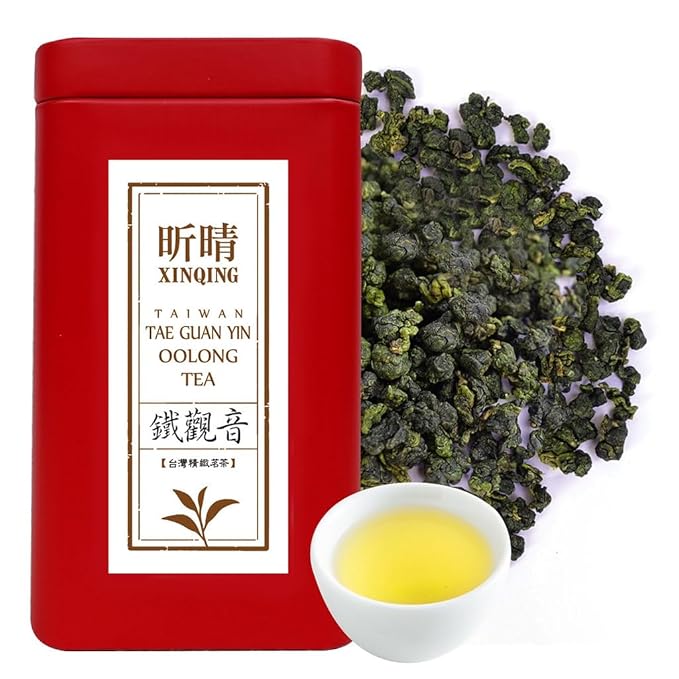 Xin Qing Tieguanyin Oolong Tea Tie Guan Yin Tea Iron Goddess Tieguanyin Taiwan High Mountain Oolong Tea Taiwan Gaoshan Ulong Tea 200g/7.05oz