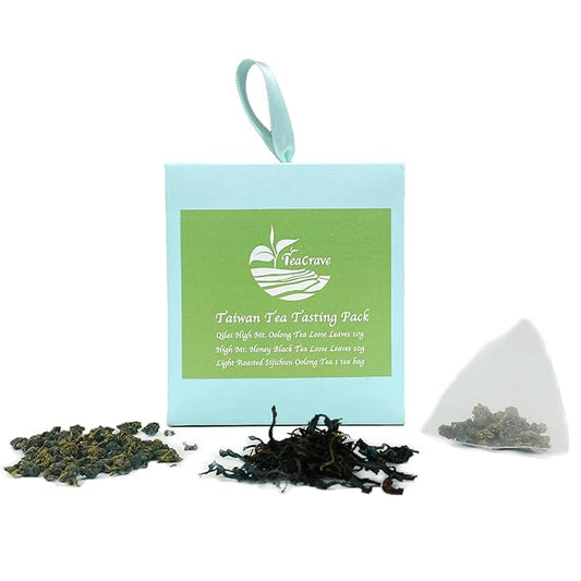 Teacrave, Taiwanese Tea Tasting Pack 3 Flavors, Taiwan-Tea Sampler, Gift