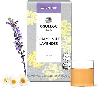 OSULLOC Chamomile Lavender, Calming & Caffeine-Free Blend for Relaxation and Calming Support, 20 Count, 1.27 oz