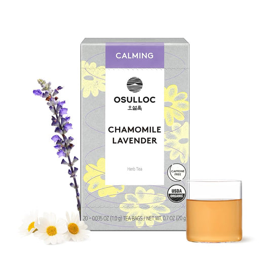 Osulloc Chamomile Lavender, Calming & Caffeine-Free Blend for Relaxation and Calming Support, 20 Count, 1.27 oz