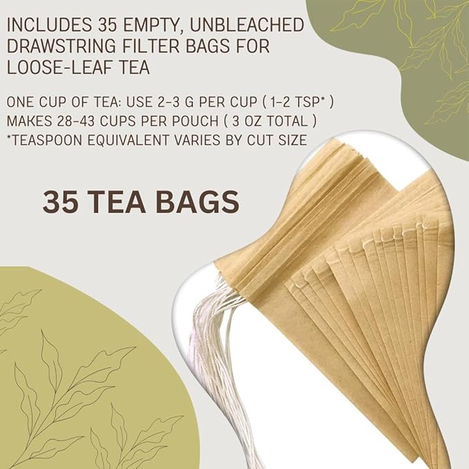 GERD Relief Herbal Tea: 8-Digestive Herb Blend, Natural Acid Reflux & Heartburn Aid, Pre/Post Meal Support, 3oz with 35 Bags