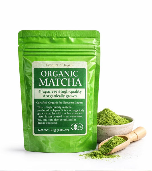 Organic Japanese Matcha Green Tea Powder 1.0582oz 30g – Yamagata eLab Original – Premium Ceremonial Grade, 100% Japanese Grown, Freshly Sealed Zip Pouch
