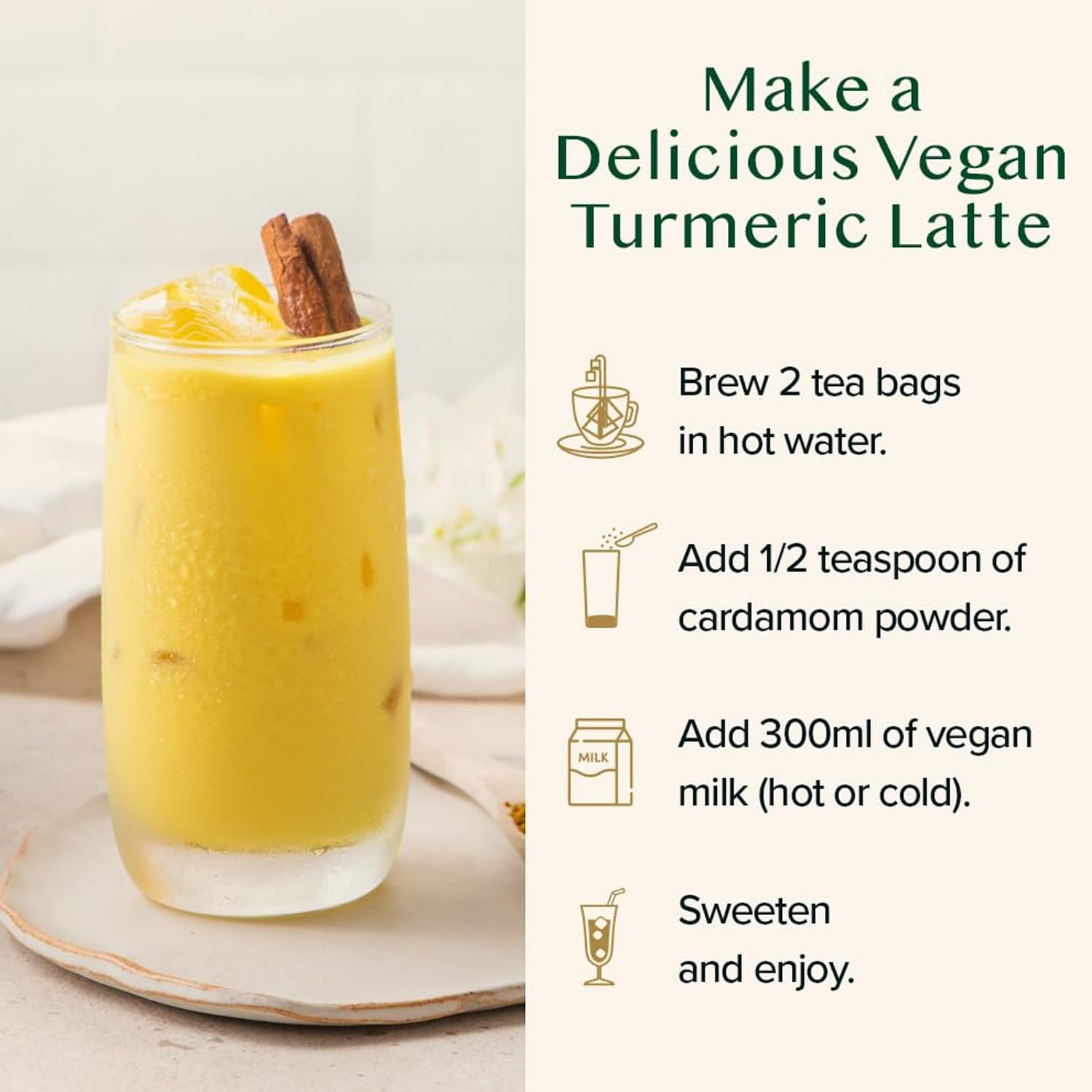 VAHDAM Organic Turmeric Ginger Herbal Tea Bags (100 Pyramid Tea Bags) Caffeine Free, Non GMO | 100% Pure Herbal Blend - Savory & Spicy, Plant-Based Teabags | Resealable Ziplock Pouch