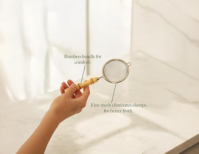 Whisk Set – 6-Piece Matcha Bowl & Bamboo Whisk Kit with Bowl, Scoop, Sifter, Ceramic Chasen Holder & Premium Gift Box | Cute Japanese Matcha Ceremony Tea Set for Making Breakfast & Latte