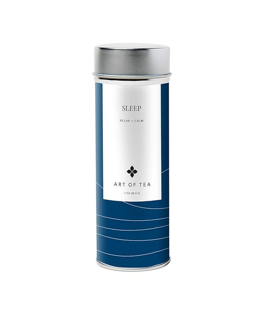 Art of Tea, Organic Sleep 1oz (Chamomile Tea, Spearmint, Valerian), Wellness Loose Leaf Artisan Tea, Bedtime and relaxation tea