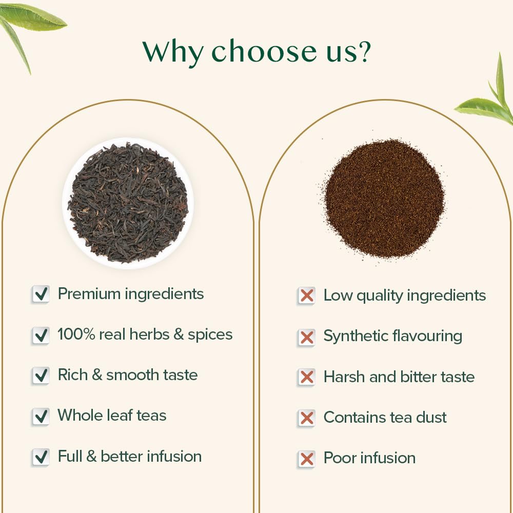 VAHDAM, Fresh Harvest Assam Tea Leaves with Golden Tips, 3.53oz (50 Cups) Strong, Malty & Rich - Exotic Assam Tea Loose Leaf | Pure Assam Black Tea | English Breakfast Tea