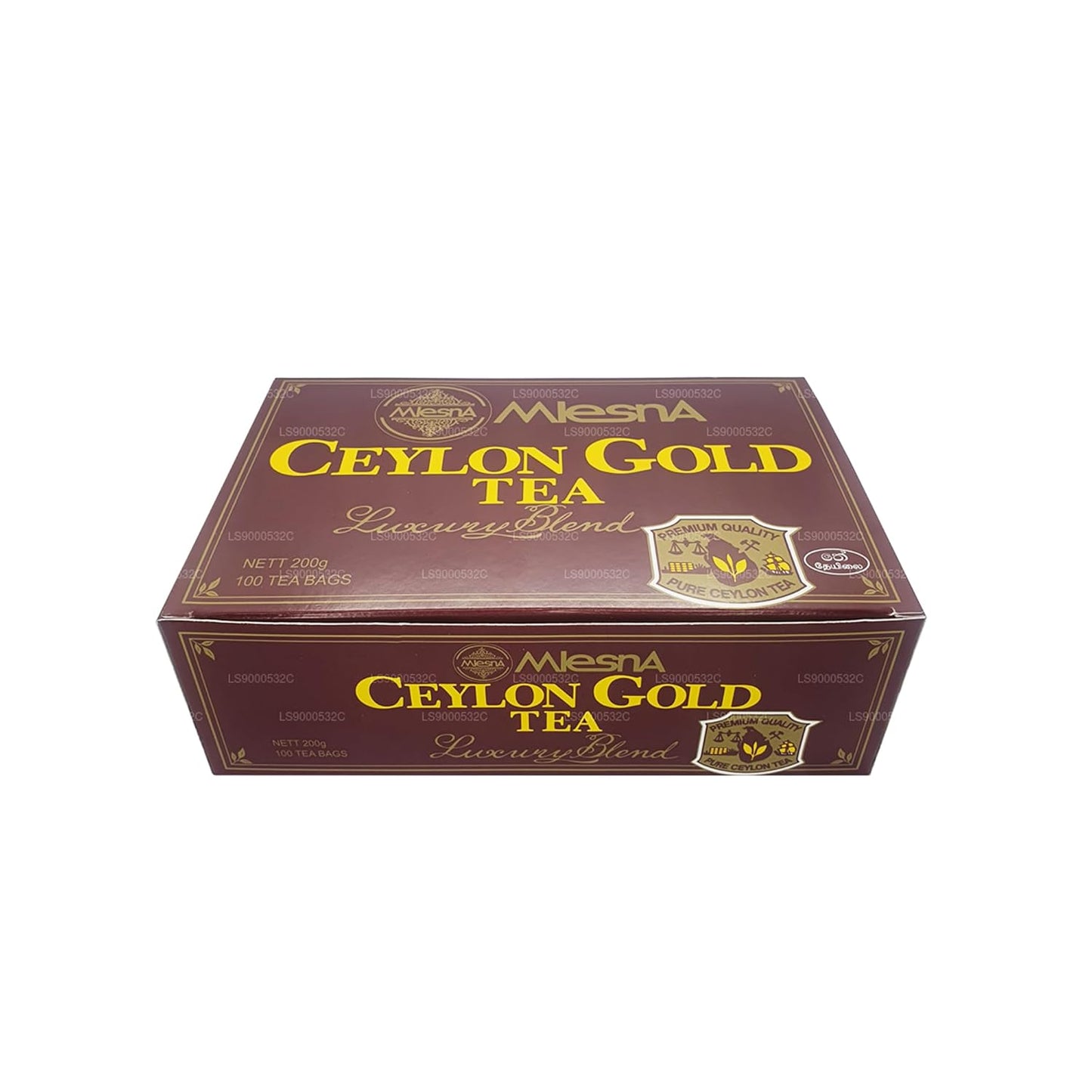Mlesna Ceylon Gold Tea Luxury Blend -Premium quality 100 tea Bags 200g (7.05 Oz)