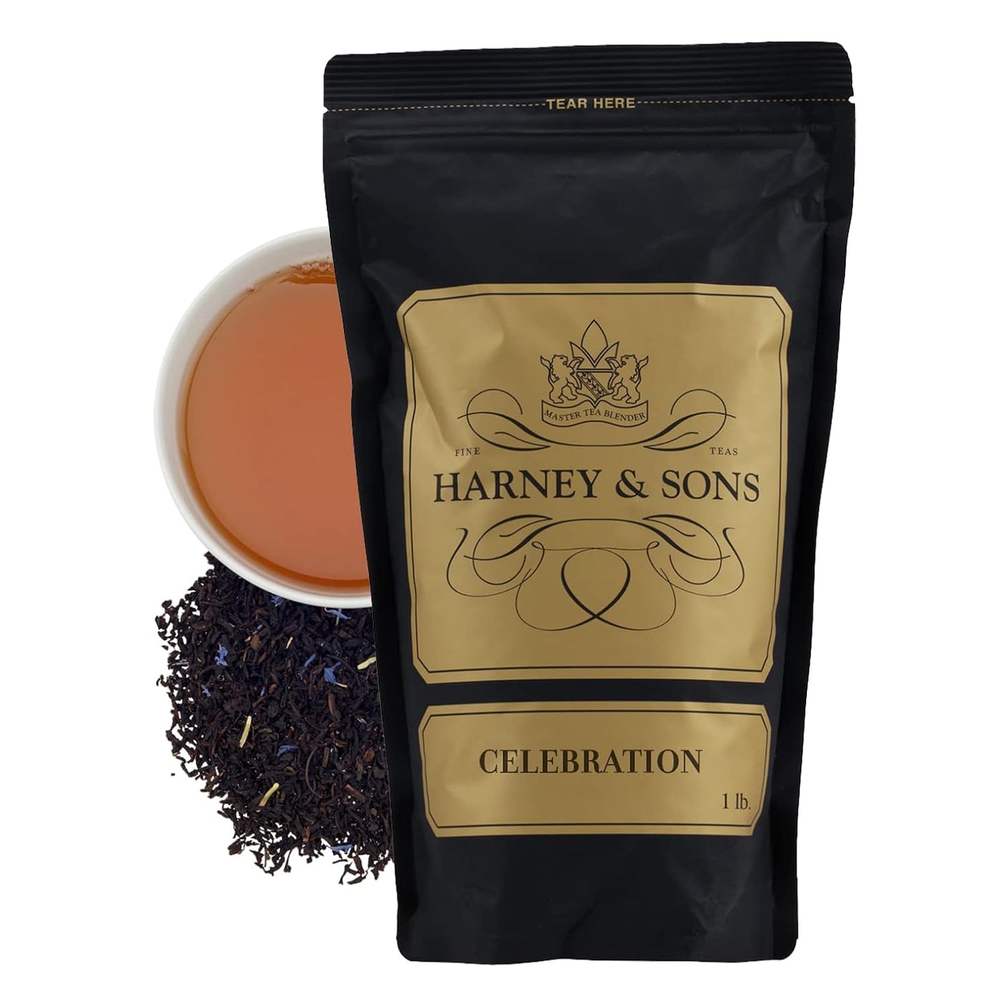 Harney & Sons Celebration Tea, 16 oz loose, Black Yea with Cinnamon, Apricot and Hazelnut flavors