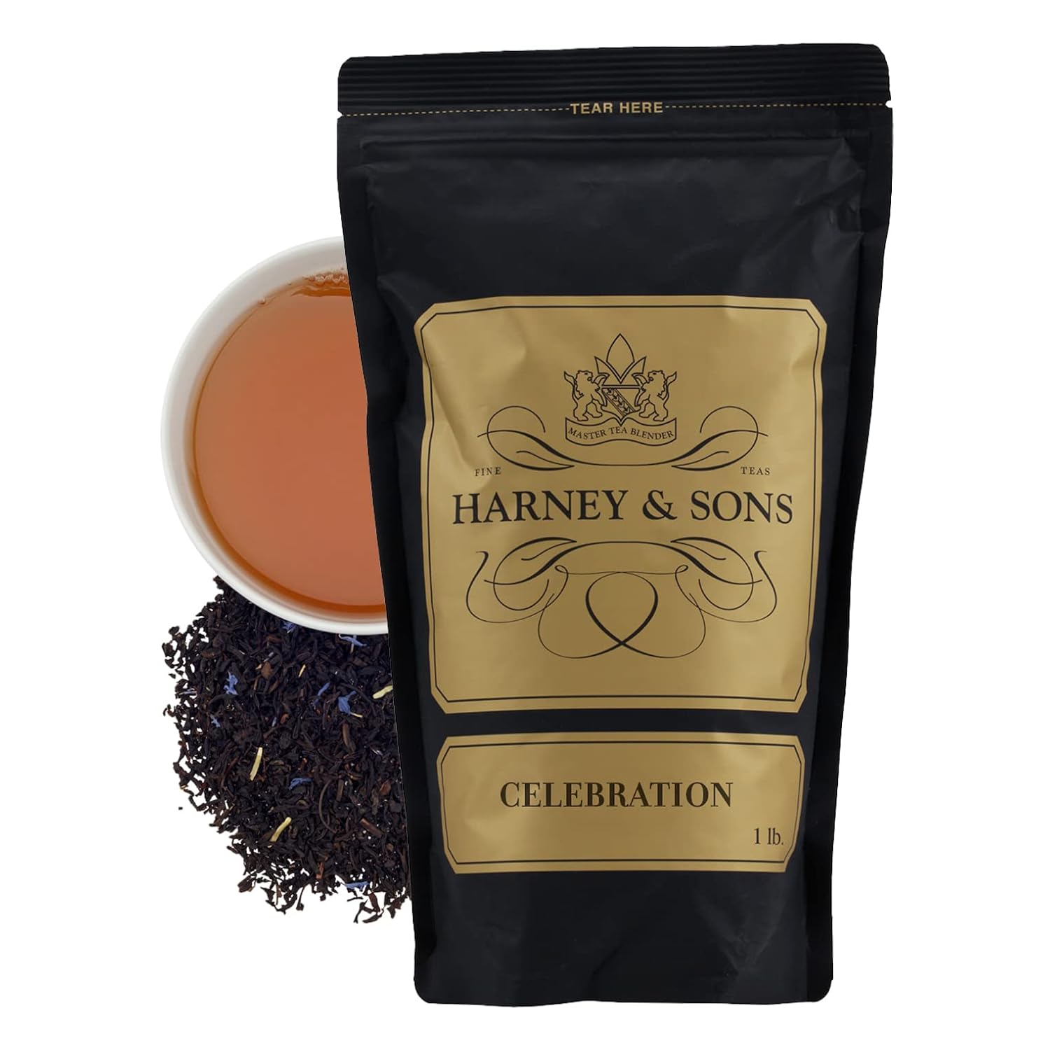 Harney & Sons Celebration Tea, 16 oz loose, Black Yea with Cinnamon, Apricot and Hazelnut flavors