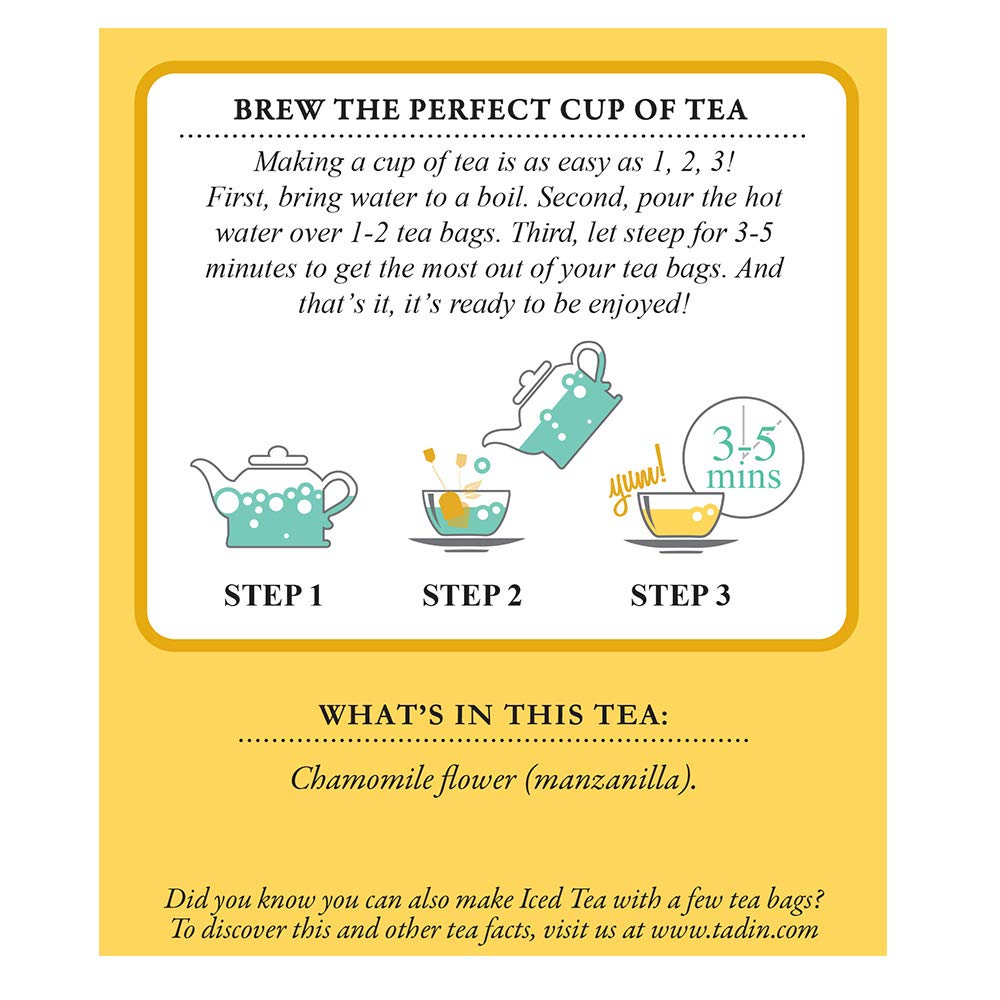 Tadin Manzanilla Chamomile Tea, 24 ct (Pack of 2)