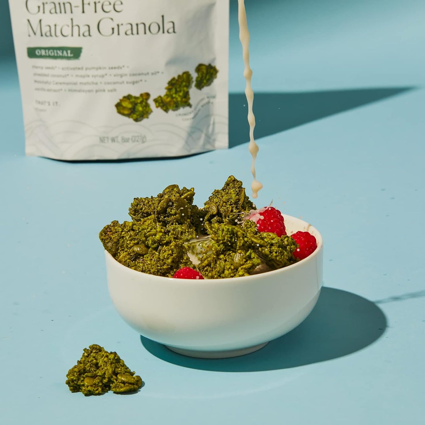 Matchaful - Original Matcha Granola - Activated - Vegan - 8oz Bag | Grain Free, Organic Ingredients - No Refined Sugar, No GMO - Gluten Free Granola Mixed w/our Hikari Single Origin Matcha