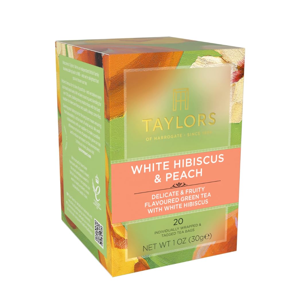 Taylors of Harrogate White Hibiscus & Peach Tea Bags