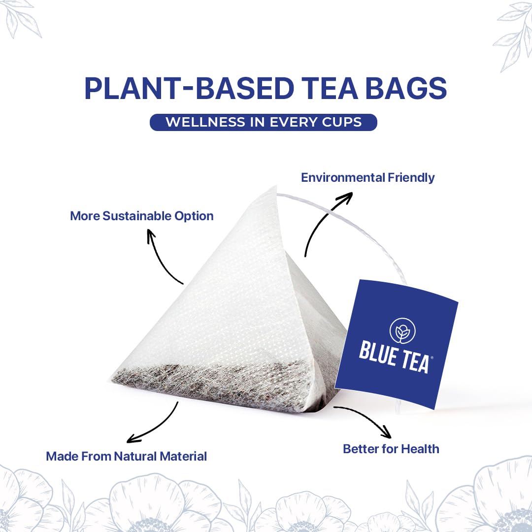 BLUE TEA - Butterfly Pea Flower Tea Gift Set (6 Flavors, 30 Count - Plant Based) | FLORAL FLAVOR | Caffeine Free - Non-Bitter - Herbal Tea - Variety pack - Flower Based | Gifts for Him and Her