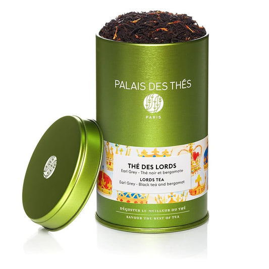 Palais des Thés - Tea of Lords - Earl Grey Black Tea & Bergamot - Premium Loose Leaf, Serves 20-25 Cups - 3.5oz Tin