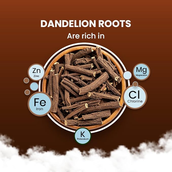 BLUE TEA - Dandelion Root Tea - 100 Count - Pyramid Plant Based Tea Bag | Support Kidney Function & Healthy Digestion | Detox Tea | Herbal Tea - Caffeine Free - Non-Bitter - Mild Flavor | Zipper Pack