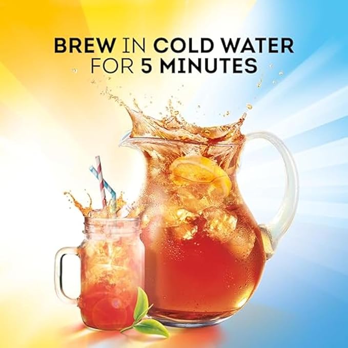 Lipton Cold Brew Family Size Tea Bags, Original & Decaf 22 CT (2ea) (Variety Pack)