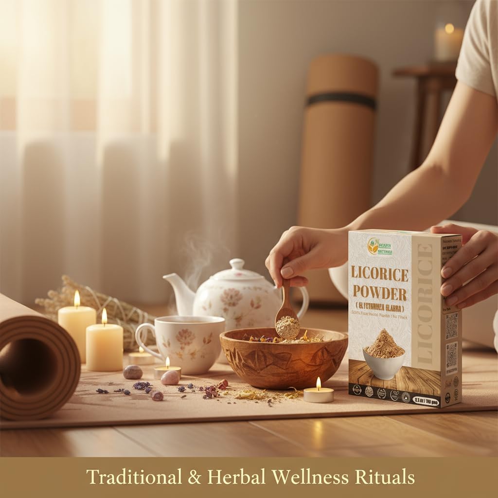 Herbs Botanica Licorice Powder 100% Pure &amp; Natural Licorice Root Powder for Herbal Tea, Skin Care, &amp; DIY Beauty Natural Licorice Root Supplement 5.3 oz Resealable Pack