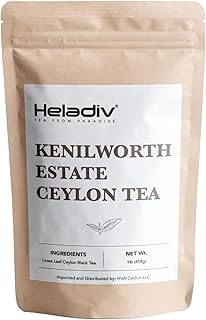 HELADIV Kenilworth Estate Ceylon Loose Leaf Black Tea, 1lb Bag, Aromatic & Full-Bodied, Smooth & Satisfying Brew, Ethically Sourced from Sri Lanka, Vegan, No GMO, Artificial Additives, Enjoy Any Time