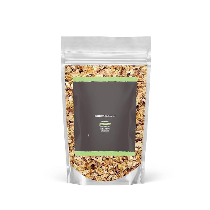 Birch & Meadow 8 oz Lemon Peel Cut and Sifted, Teas, Drinks & Seasonings