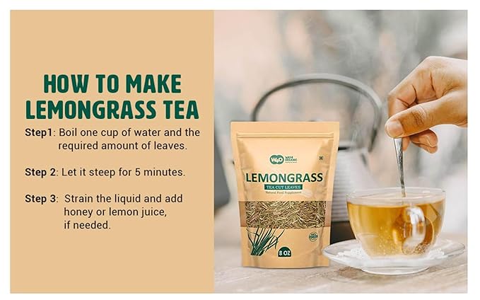 Lemongrass Loose Leaf Herbal Tea, Caffeine Free, 224g (8-ounce), Culinary Use (Pack of 2)