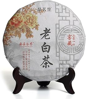 GOARTEA White Tea Cake - 350g / 12.35oz 2014 Year Fuding Shou Mei - Remote Mountain Wild Aged - Chinese Shoumei White Tea Loose Leaf - Low Caffeine