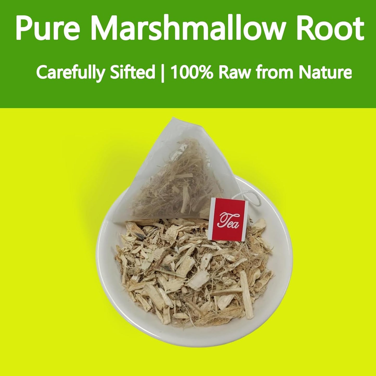 Samcci Marshmallow Root Tea Bags, 40 Count, Pure Althaea Officinalis