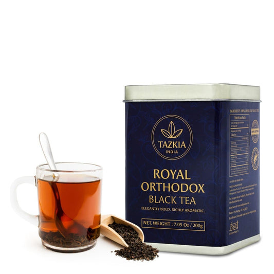 Tazkia Nilgiri Black Tea (Loose Leaf) – Original, Smooth, Non-Bitter Indian Tea, Daily Wellness Teas for Energy, Refresh & Relaxation, 100 Cups Total