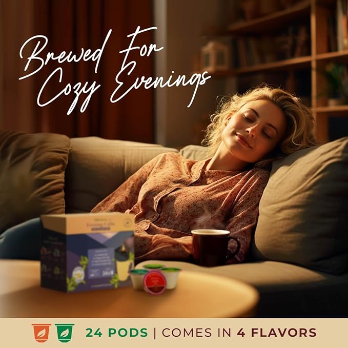 Gya Tea Co Evening Calm Tea Pod Collection Gift Set (24 Count) - Different Flavors Assorted Variety Pack