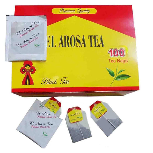 Egypt El Arosa Kenyan Black Dust Tea Bags Envelope Natural Daily Healthy Tea Cup (100 Tea Bags)