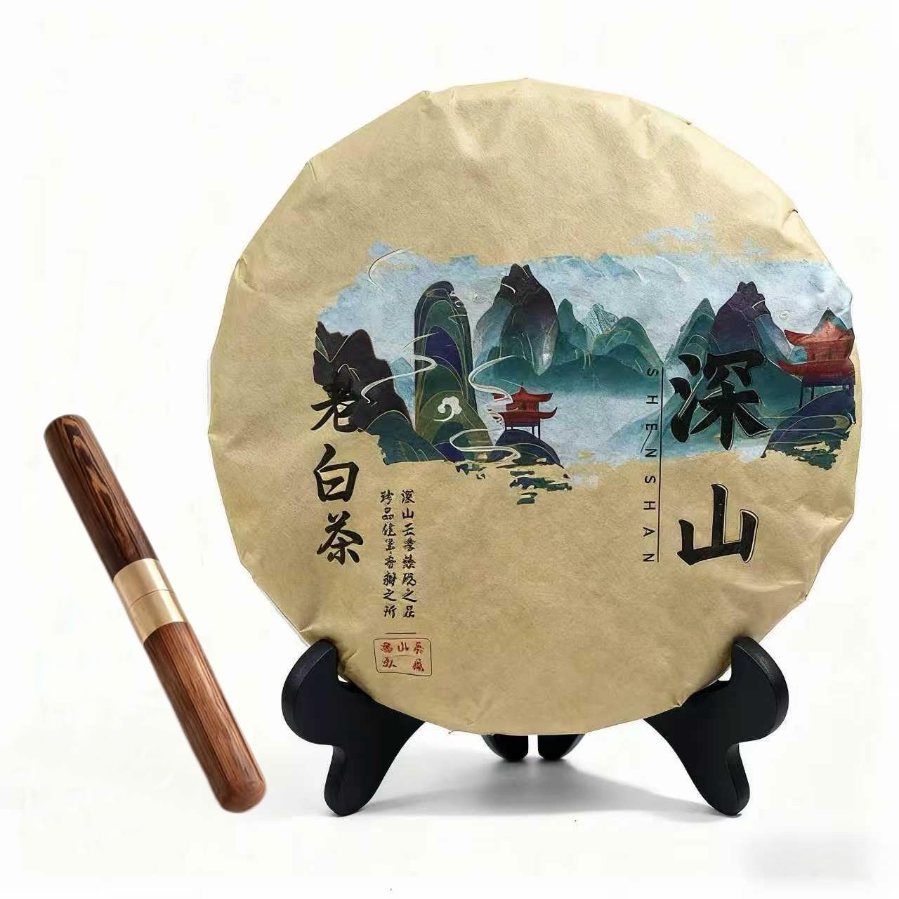 White Tea Cake with Complimentary Tea Needle, Traditional Compressed Tea