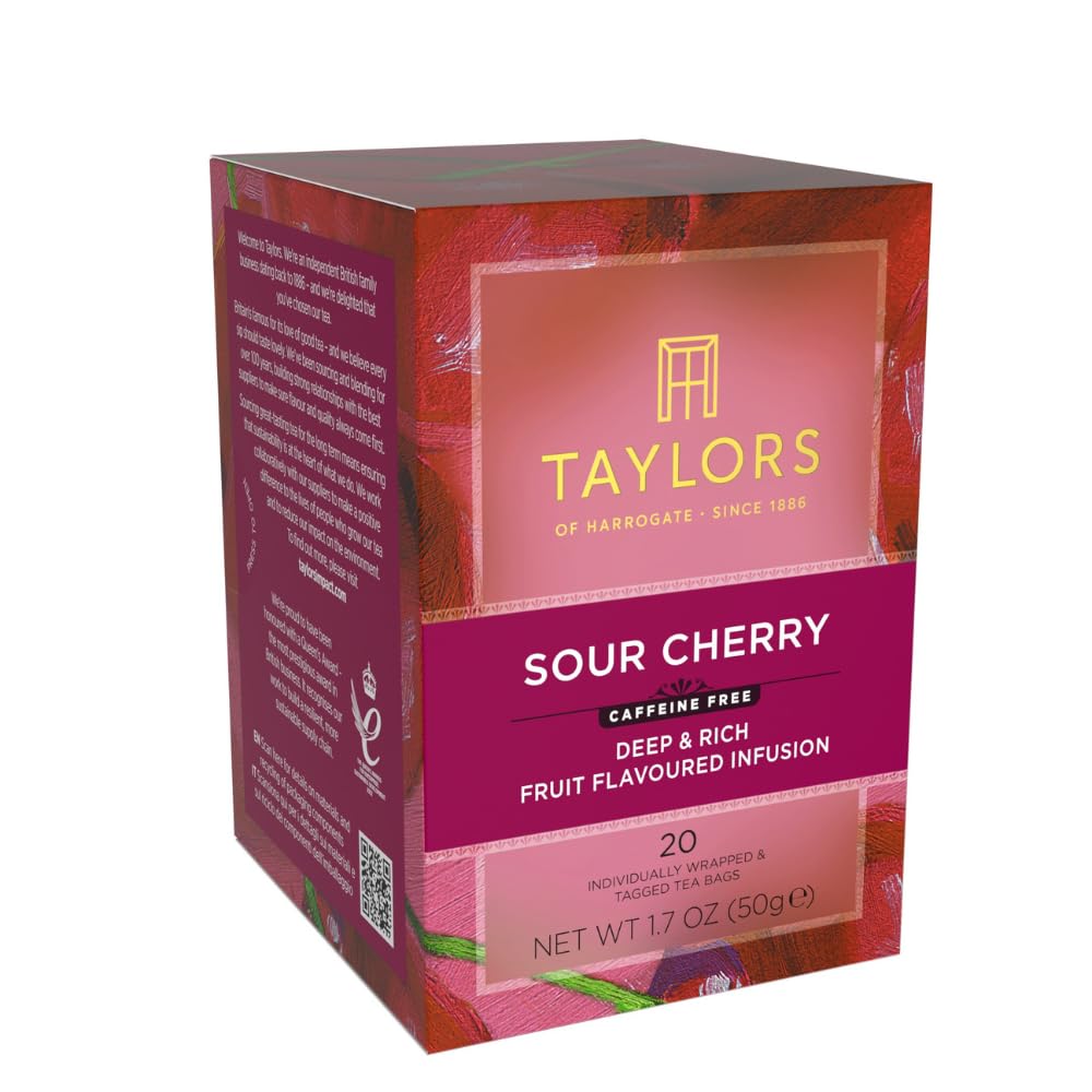 Taylors of Harrogate Sour Cherry Herbal Tea Bags