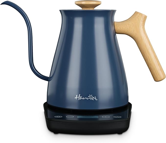 Harriet Gooseneck Electric Kettle - 1200W Fast Heat, 0.8L Stainless Steel, Precision Temp Control & 