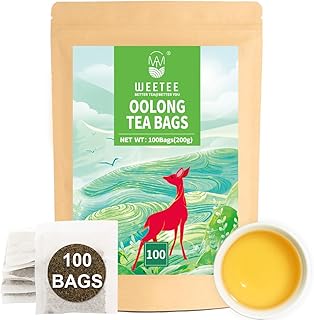 WT WEETEE Oolong Tea Bags 100 Count, Floral & Slightly Fruity Chinese Oolong Tea, Super Antioxidant | Resealable Kraft Bag | Brew Hot or Iced